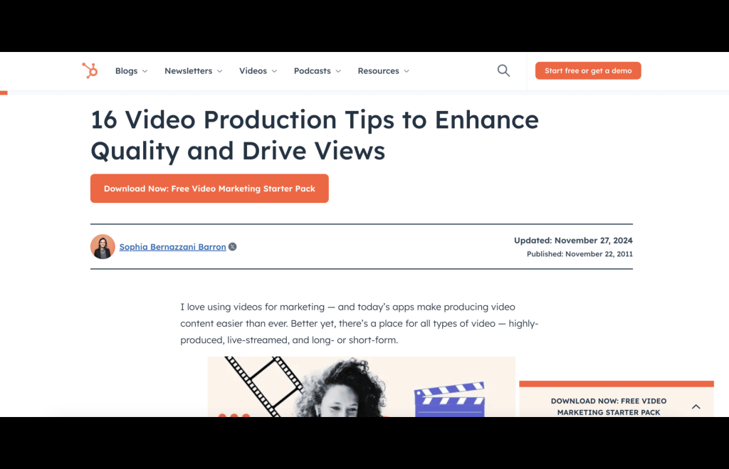 video editing va hubspot